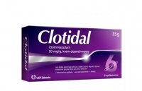 Clotidal, 10 mg/g, krem dopochwowy, 35 g + 6 aplikatorów