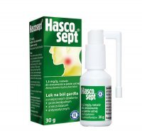 Hascosept 1,5 mg/1g aerozol do stosowania w jamie ustnej 30g
