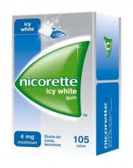 NICORETTE ICY WHITE GUM 4MG, 105 TABLETEK