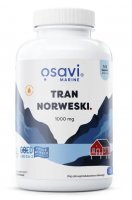 OSAVI Tran Norweski 1000 mg Omega 3 - smak cytrynowy (180 kaps.)