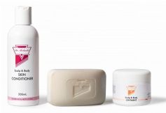 ZESTAW DR MICHAELS NA ŁUSZCZYCĘ STÓP I DŁONI - MYDŁO 100 G, MAŚĆ 50 G , ODŻYWKA 200 ML